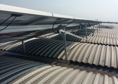 Impianto fotovoltaico da 70kWp a Verona su tetto piano con ottimizzatore Solaredge