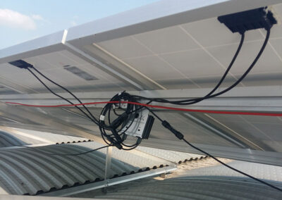 Impianto fotovoltaico da 70kWp provincia di Verona su tetto piano con ottimizzatore Solaredge