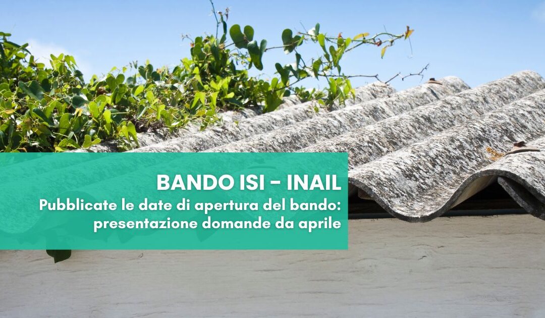 Bando ISI – INAIL: domande a partire dal 14 aprile
