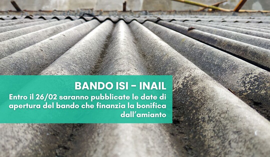 Bando ISI – INAIL: prevista l’apertura entro il 26 febbraio