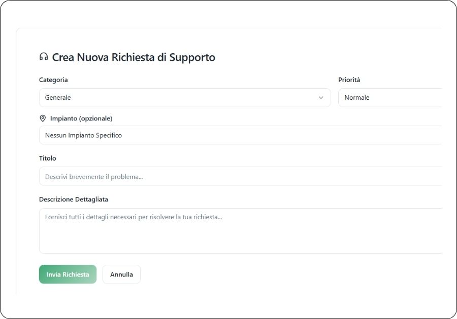 Form richiesta assistenza