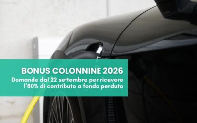 Bonus colonnine 2026: domande dal 22 settembre