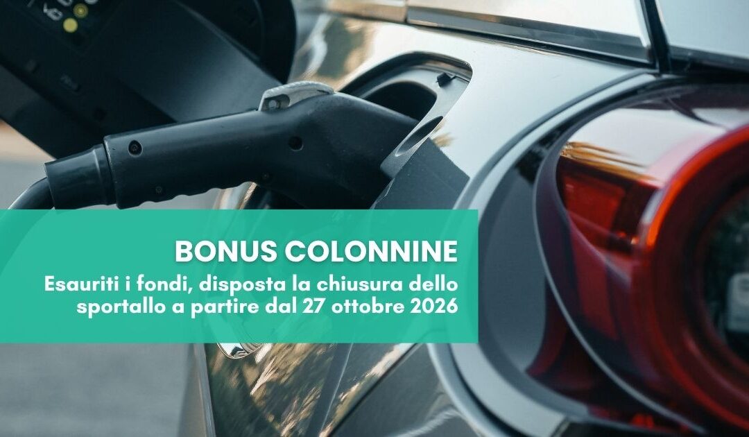 Bonus colonnine - chiusura sportello